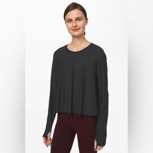Lululemon No Inhibitions Crewneck Black Long Sleeve Size 6